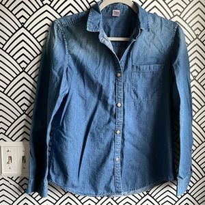 Vintage Bongo Denim Jean button down shirt casual 2000s y2k cute